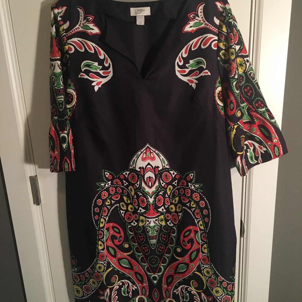 Ann Taylor Loft split neck Dress