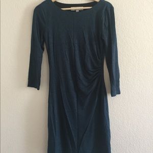 Loft Business casual blue dress with cinched waist