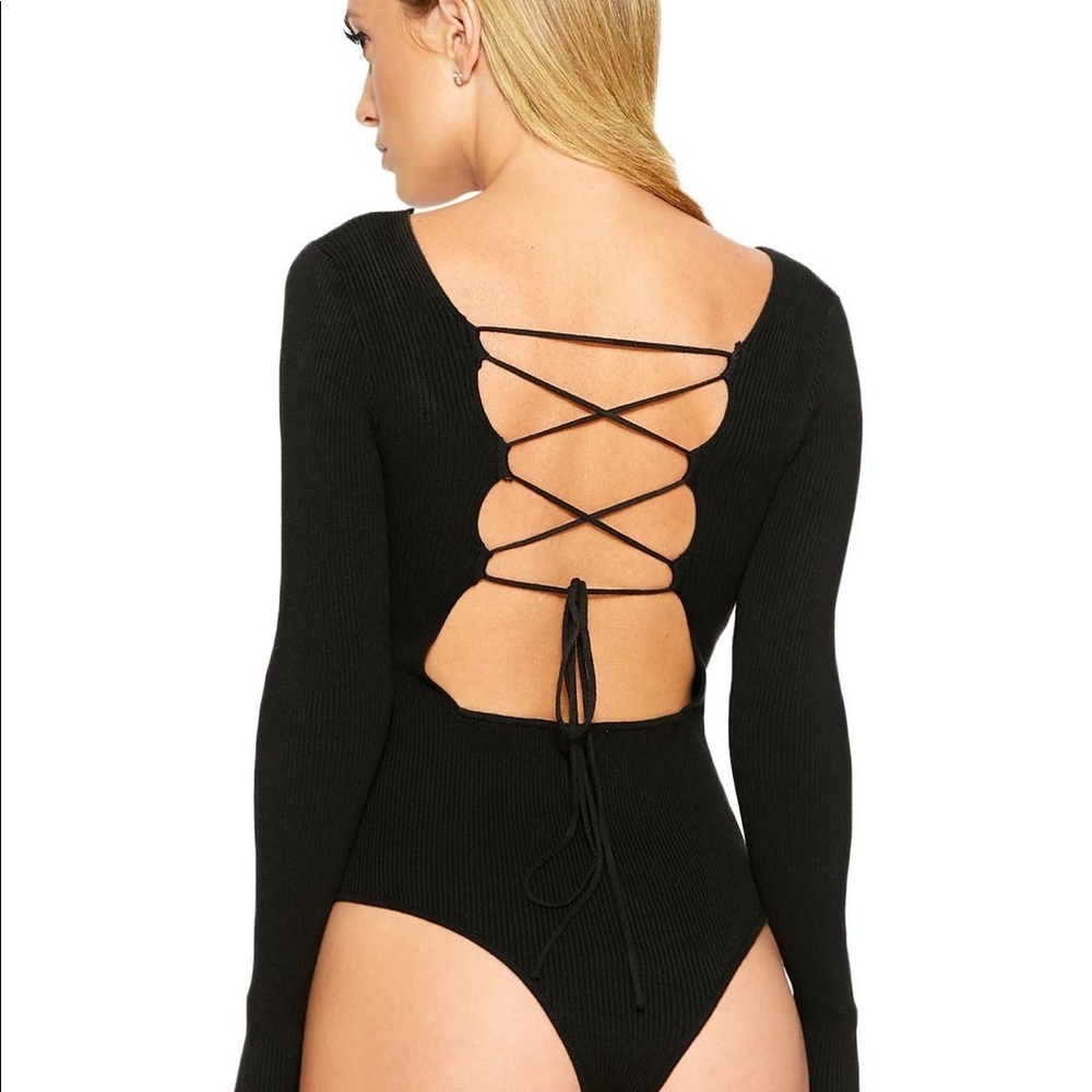 NWT Naked Wardrobe Black Bodysuit