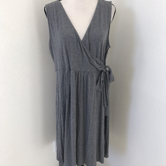 Merona Dresses & Skirts - 🌈🍀MERONA Faux Wrap Dress size XXL Gray
