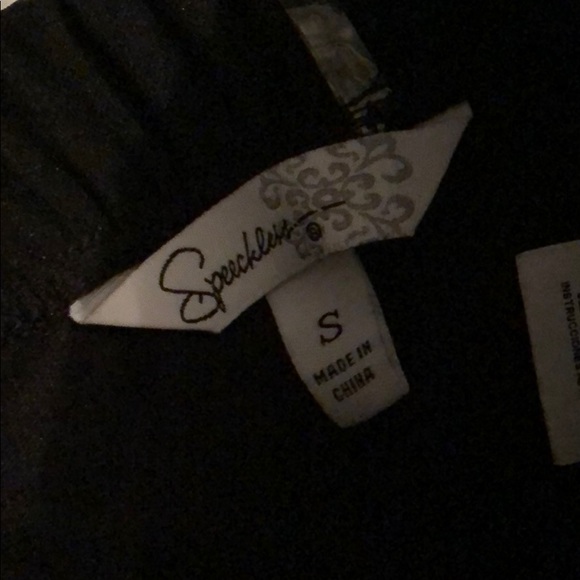 Black and teal high low flowy dress - Picture 5 of 6