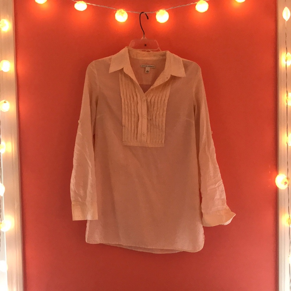 Banana Republic Half Button Up Blouse