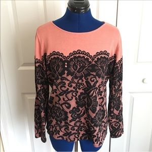 Lace Print Sweater