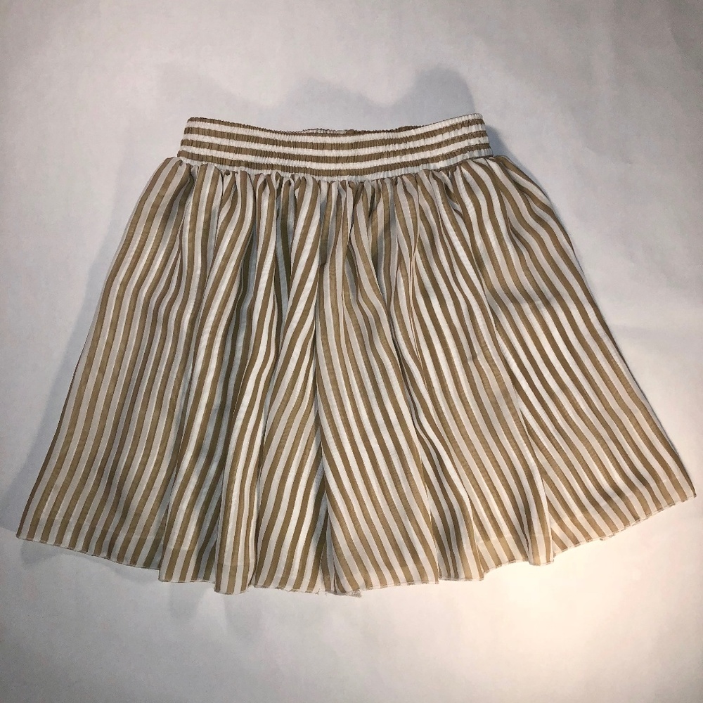 American Apparel Tan & Creme Skirt