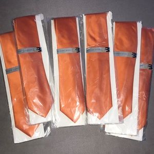 Geoffrey Beene Satin Orange Ties