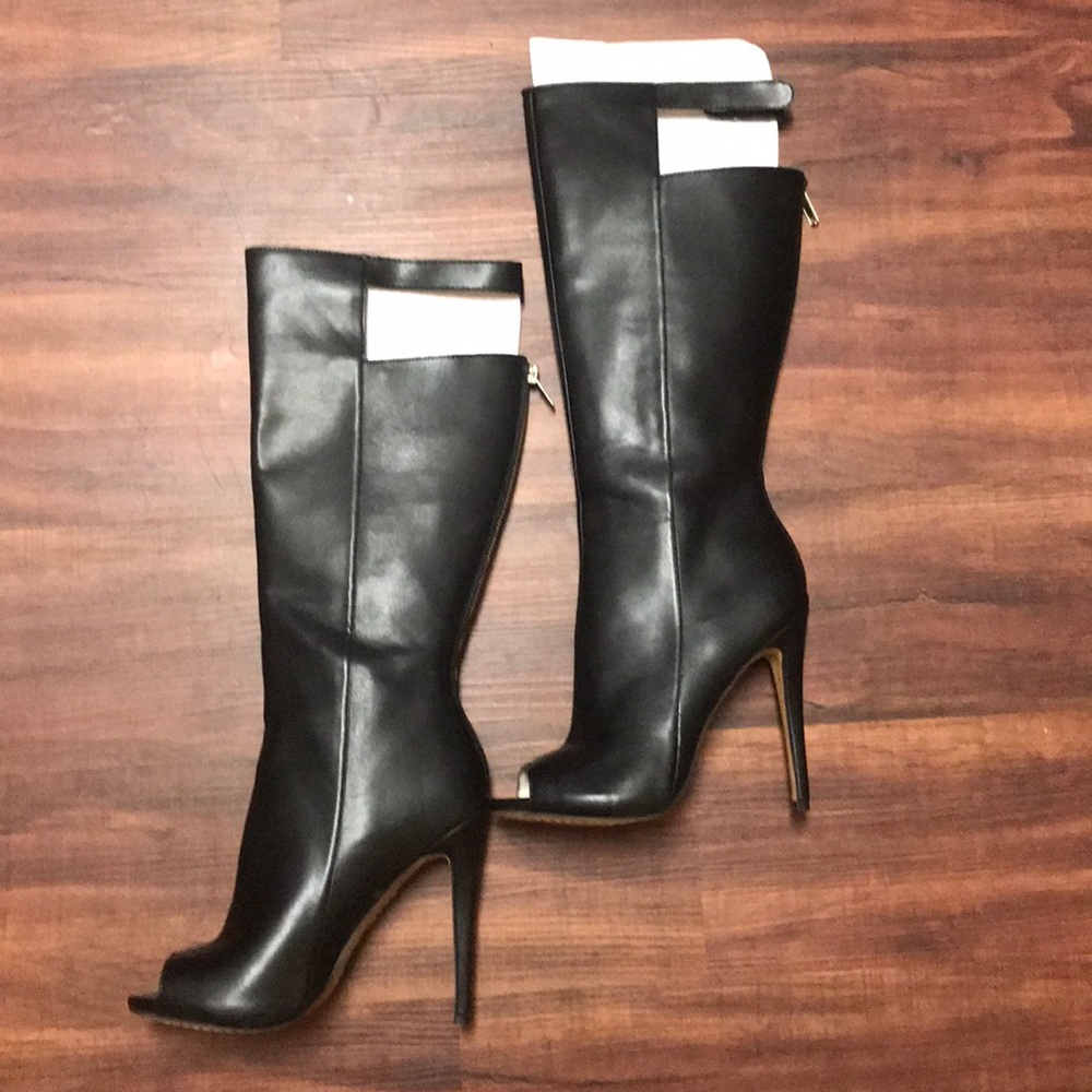 Open toe Leather boot. Never worn!