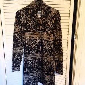 Black and Olive Green Paisley Dress