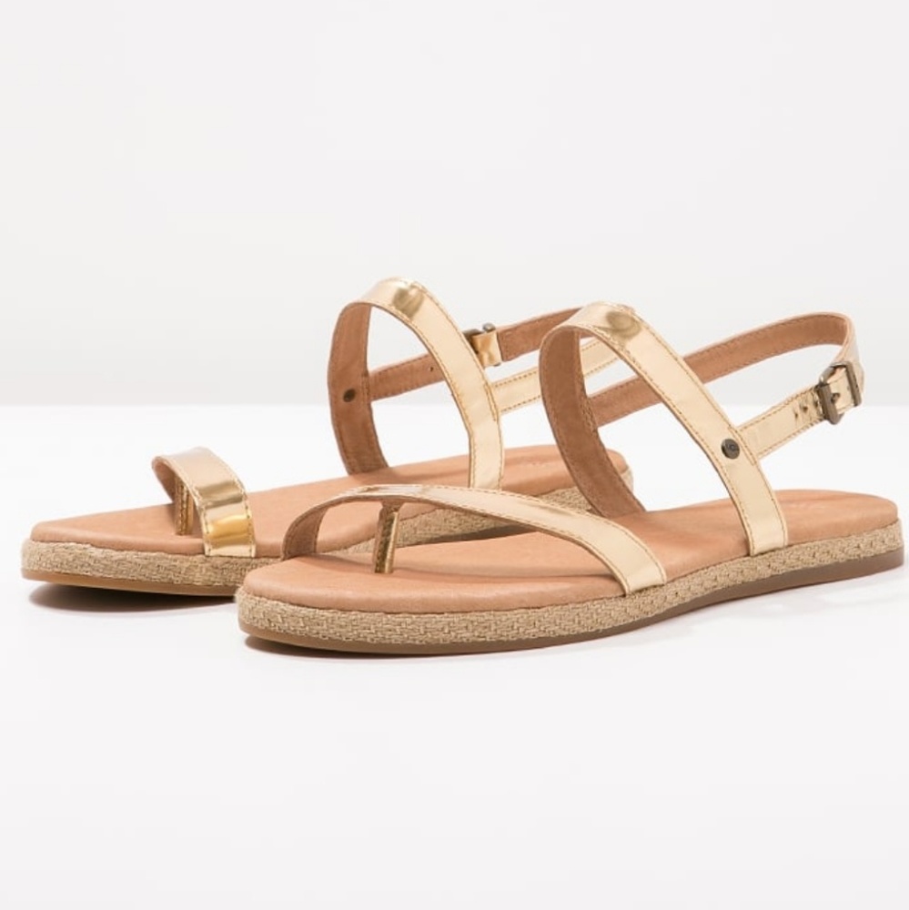 UGG BRYLEE - T-Bar Sandals - Gold Women Shoes,Uggs - Picture 3 of 8