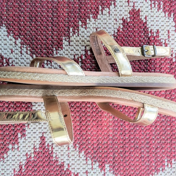 UGG BRYLEE - T-Bar Sandals - Gold Women Shoes,Uggs - Picture 6 of 8