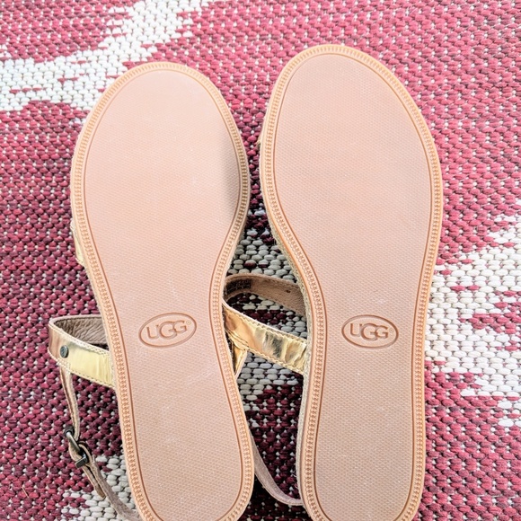 UGG BRYLEE - T-Bar Sandals - Gold Women Shoes,Uggs - Picture 7 of 8