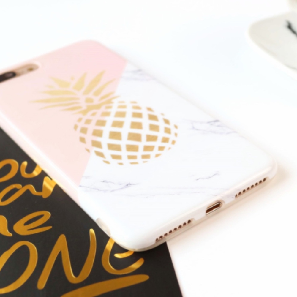 NEW iPhone 7 Plus/8P SOFT Pineapple Marble Case - Picture 2 of 6