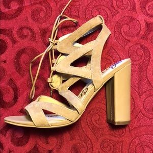 NWOT! Sam Edelman sandal heels nude size 6 1/2