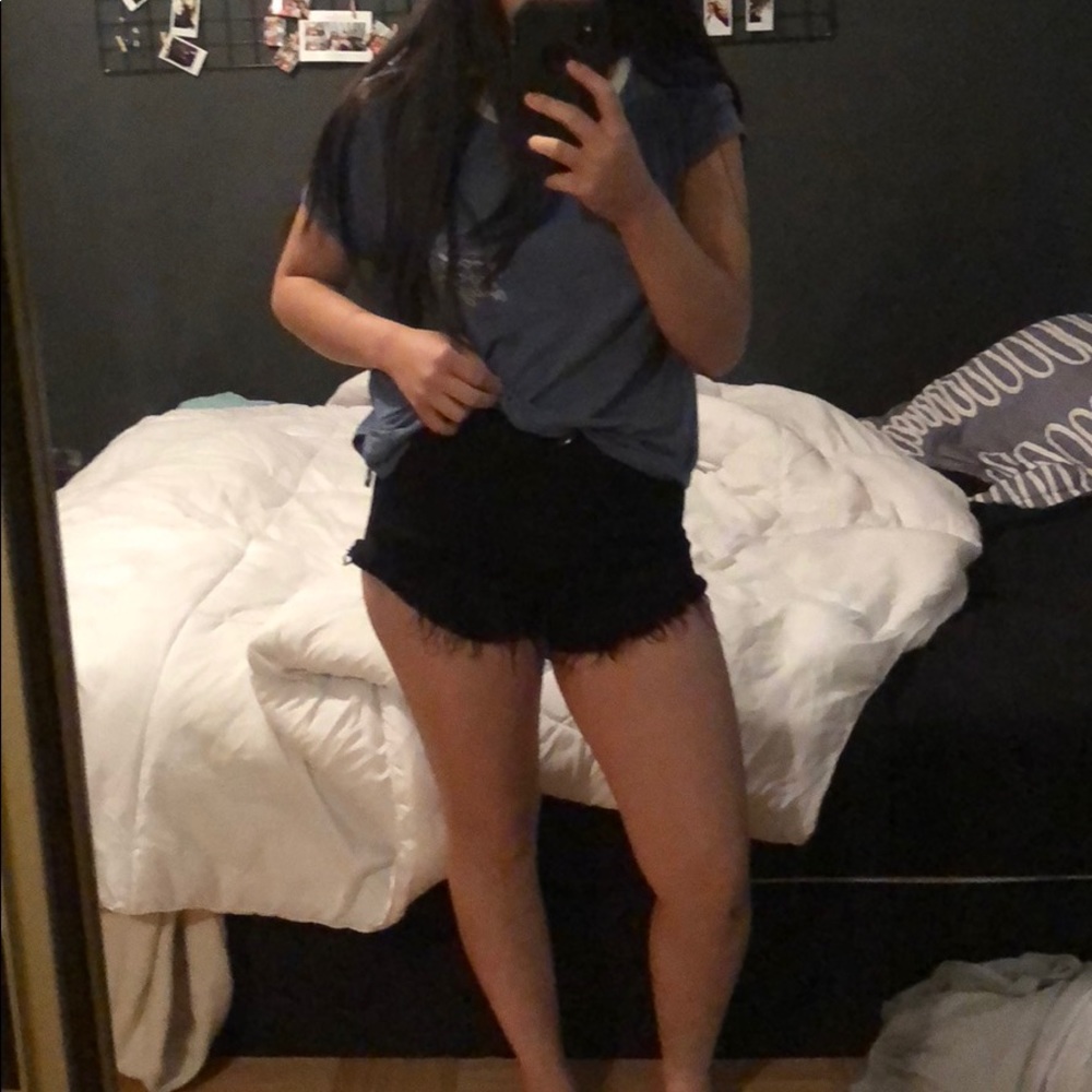 Black Fashion Nova jean shorts!