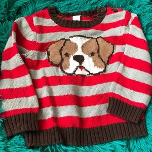 Adorable Cotton Dog Print  Sweater Sz 6-12 months