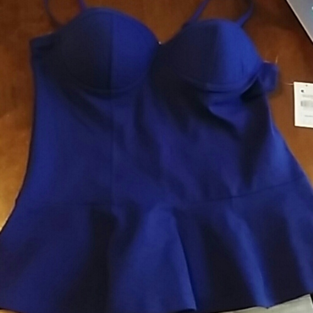 Nicki Minaj bustier top royal blue