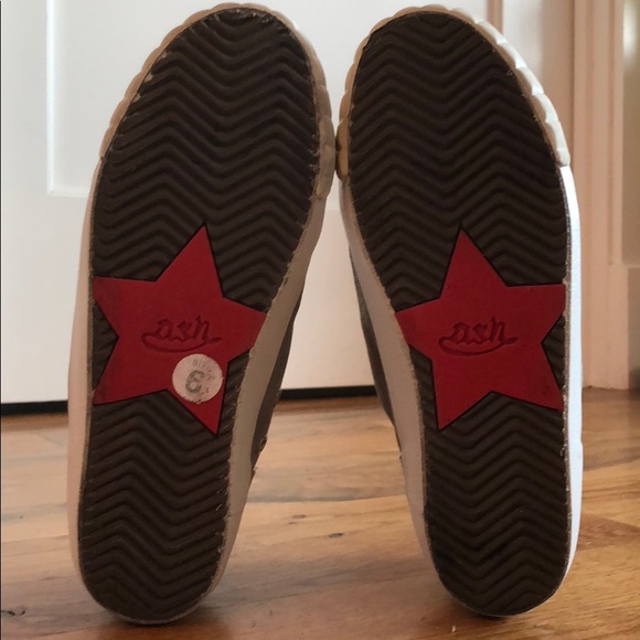 ASH Metallic High Top Sneakers w Zippers Sz 36/6 - Picture 5 of 5