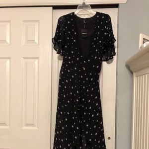 Star Print Wrap Dress