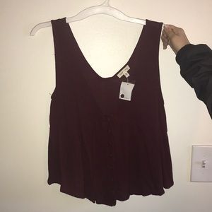 Urban Outfitters Maroon low cut tank top