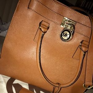 Large brown Michael Kors Hamilton tote bag