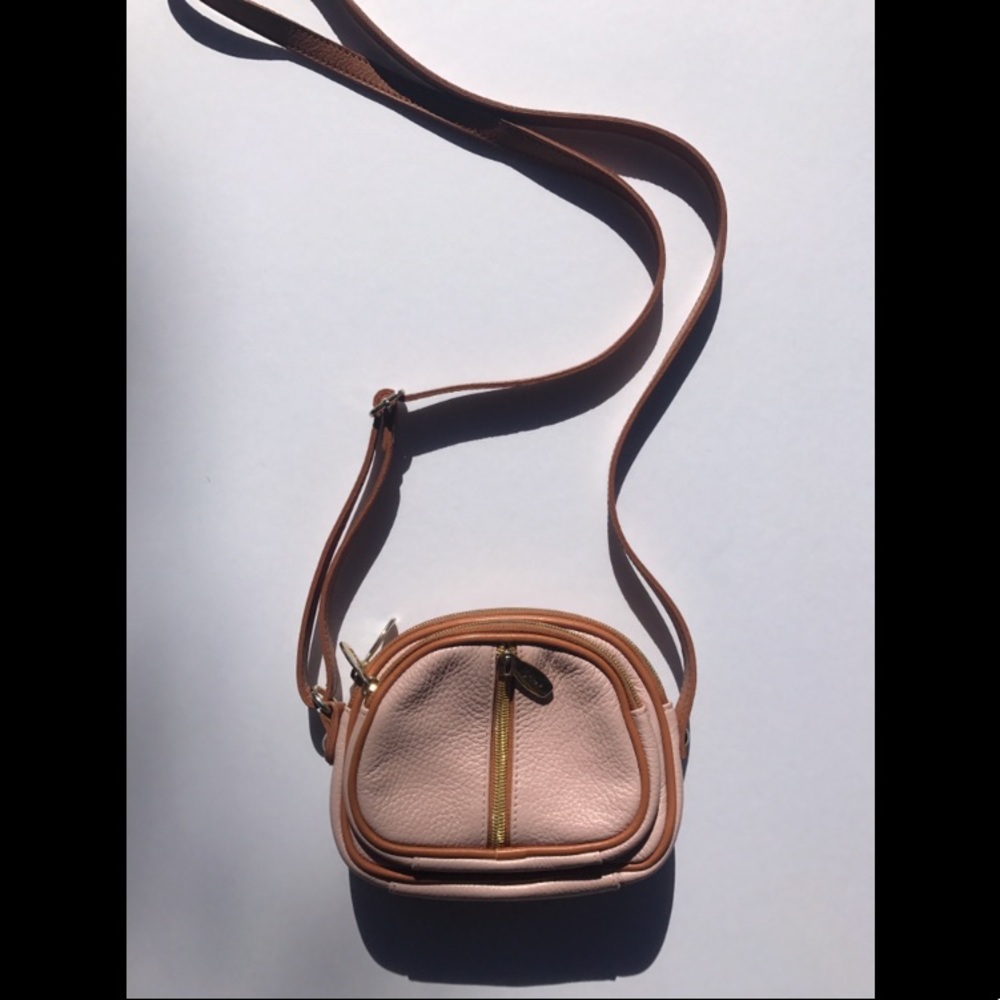 Light Pink Leather Mini Valentina Crossbody