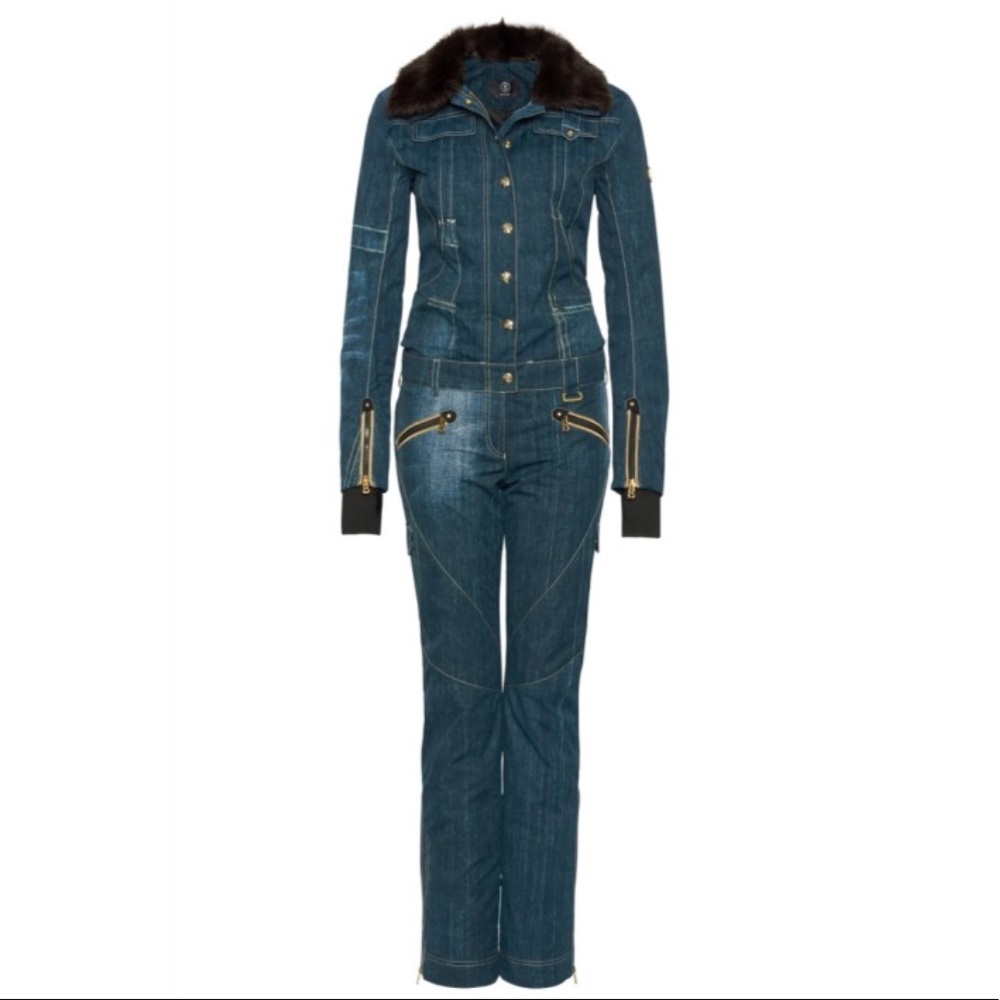 Bogner Madis One Piece Ski Suit - Denim Print