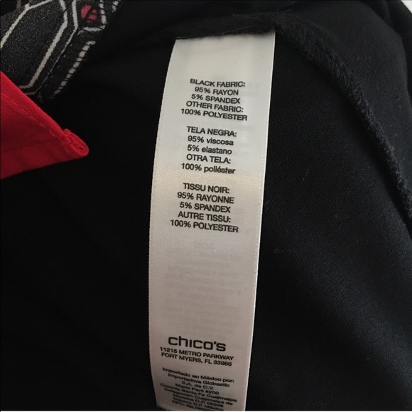 Black and Red Pattern Tunic Top - Picture 5 of 6