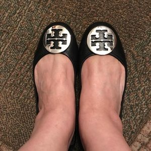 Tory Burch Black Ballet Flats size 9