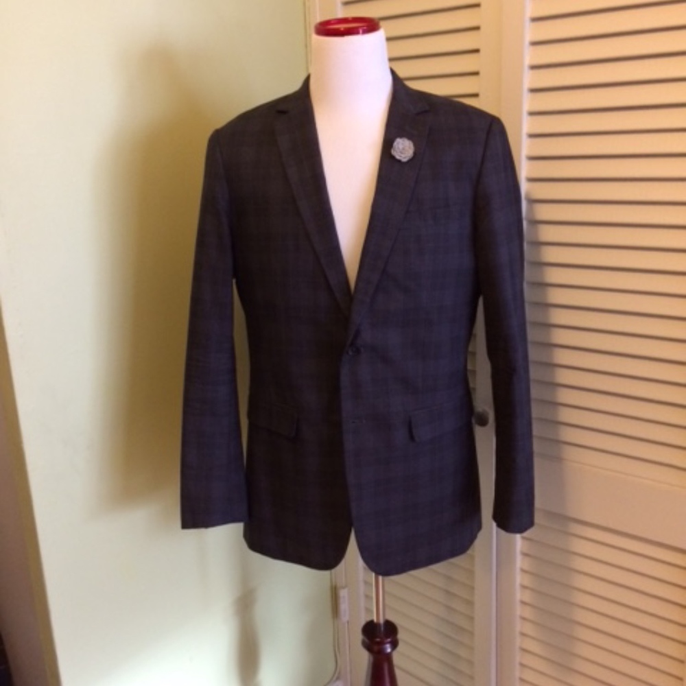 *SOLD!* Banana Republic Slim Plaid Blazer, 42L