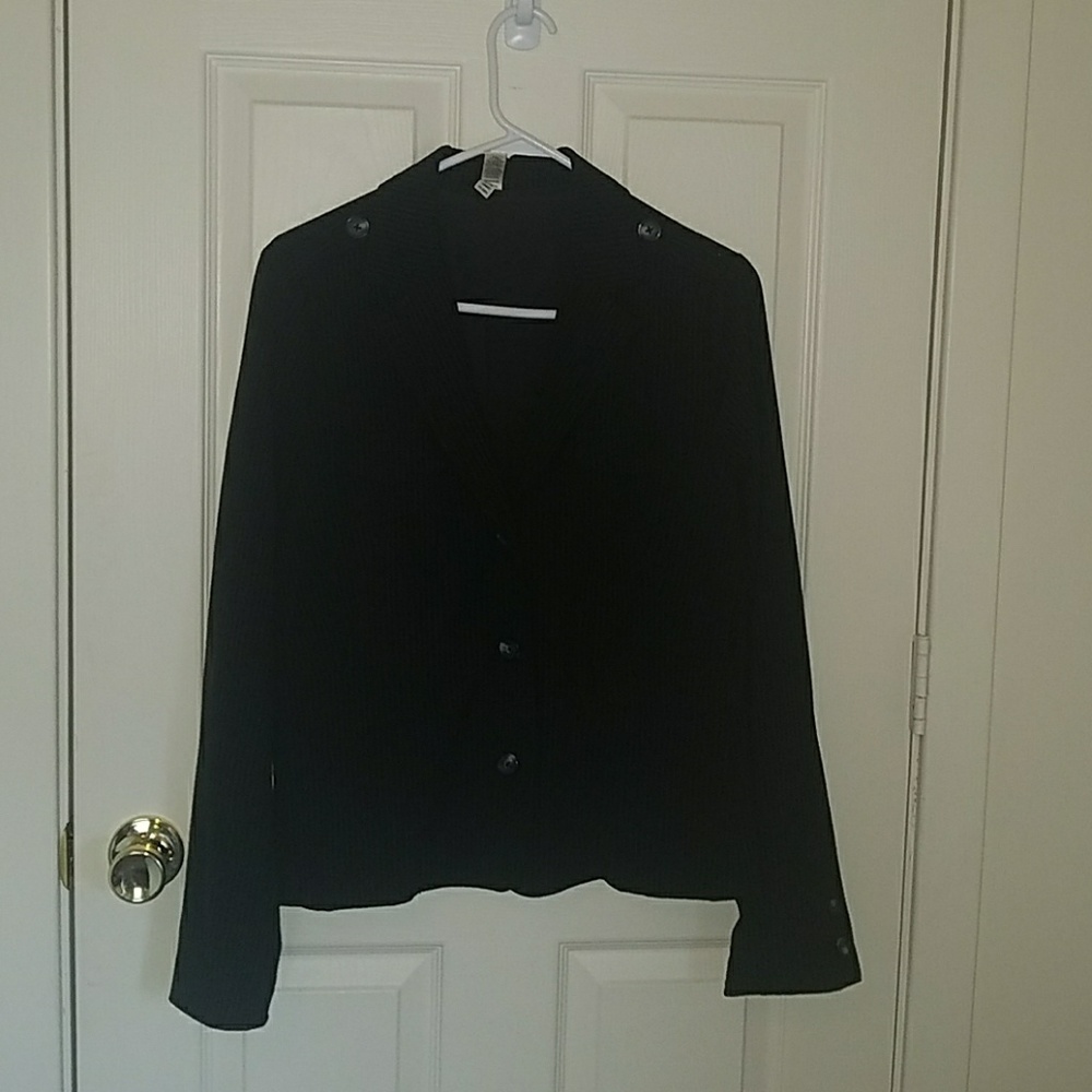 Black pinstriped womens Suit jacket