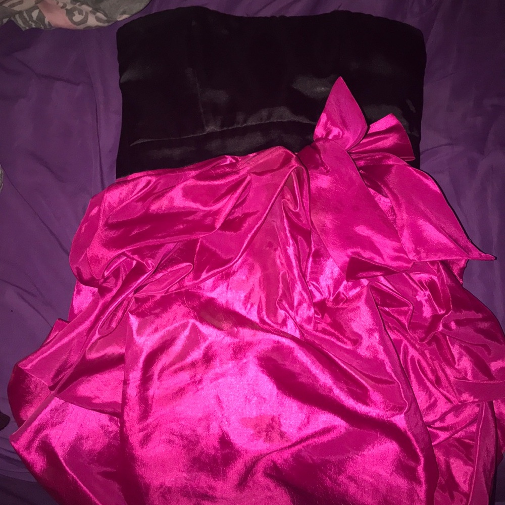 Strapless mini dress