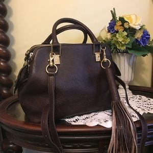 Gili leather satchel handbag