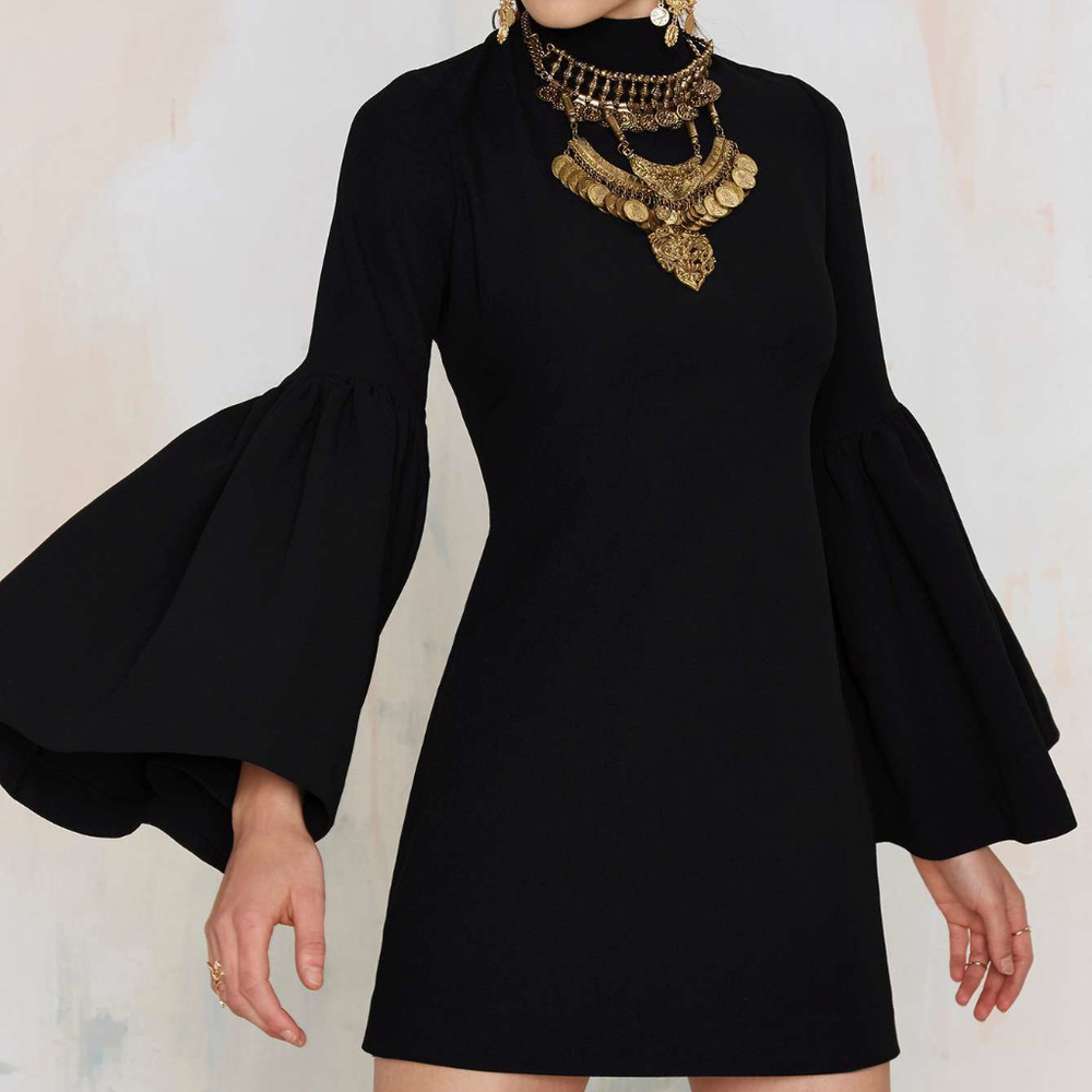 Nasty Gal Black Kiss & Bell Mini Dress