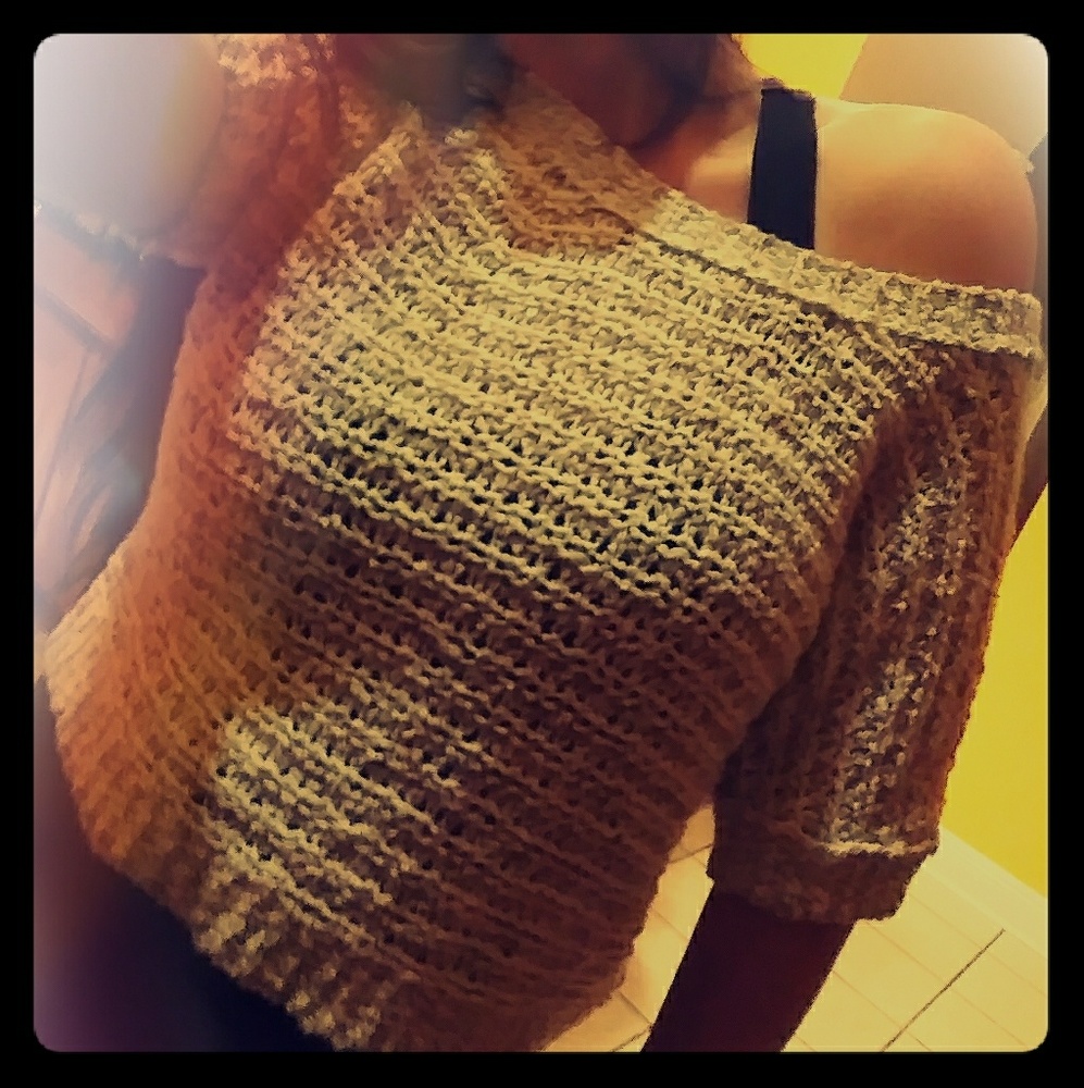 Free People cold shoulder Sweater crop top