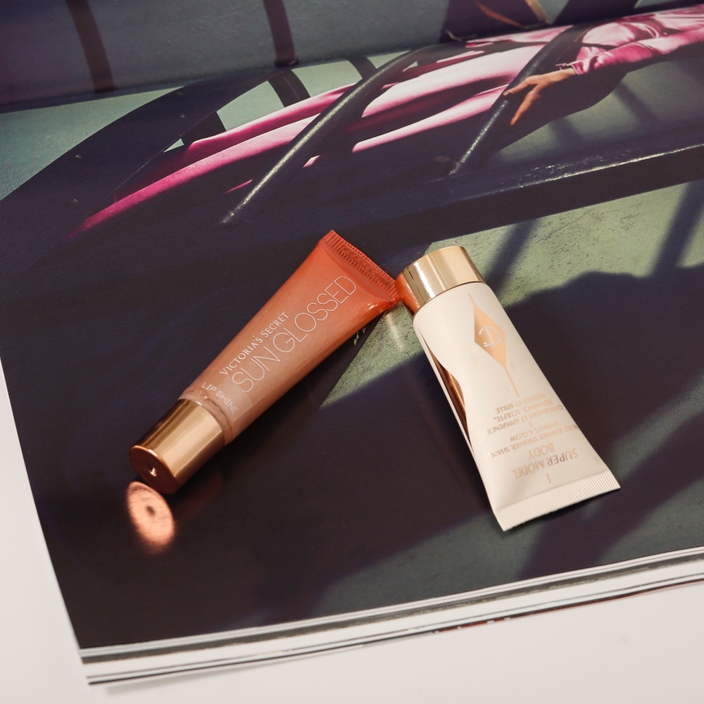Glow kit VS Lip Shine & Charlotte Tilbury Body