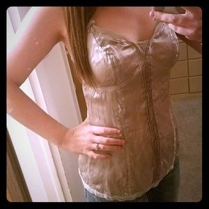 White House Black Market Silver Cami