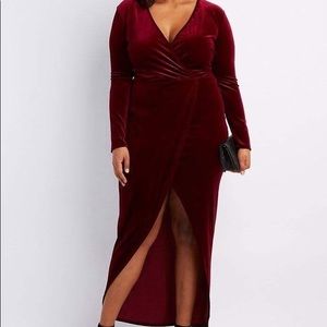 SOLD Beautiful velvet wrap dress Charlotte Russe