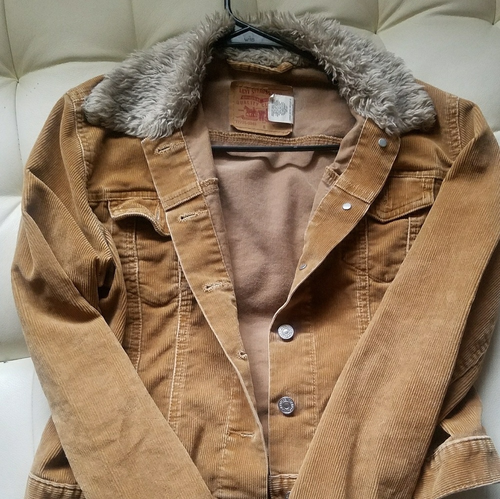 Levi's Corduroy / faux Fur Collar Jacket