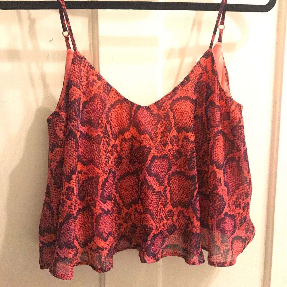 SMYM red snake skin crop top