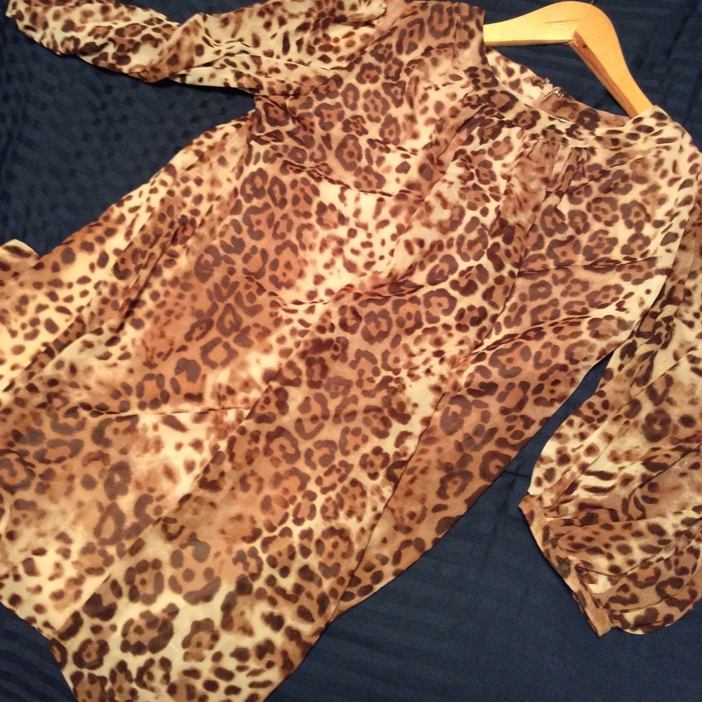 Leopard Print Dress By Eva Mendes, Size S