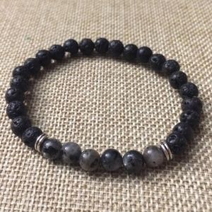 Larvikite Essential Oil Lava Rock Bracelet 6mm