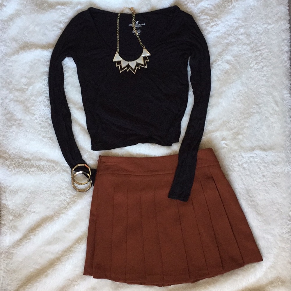 Pleated Mini Skirt