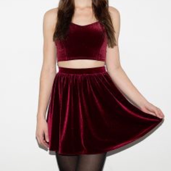 American Apparel Velvet Skirt - Picture 2 of 3