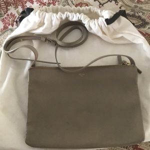 Celine Tri Smooth Lambskin cross body bag