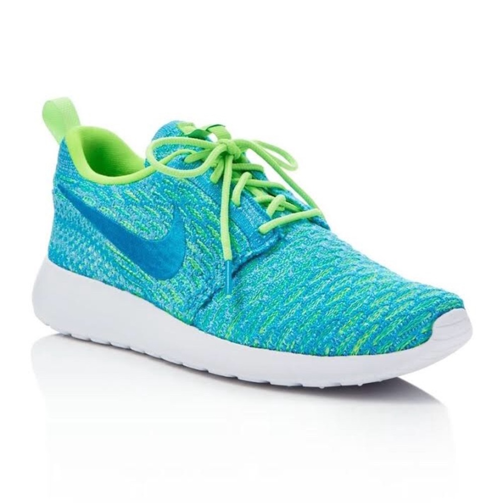 Electric Green Womens Nike Roshe One Flyknit Sz 10