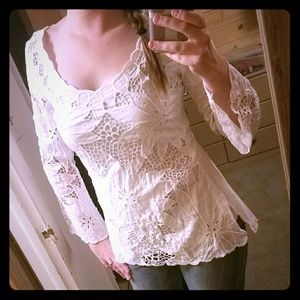 Letarte Hand Made Lace See Through Blouse