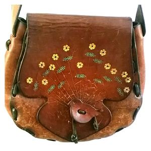 Vintage hand made leather purse
