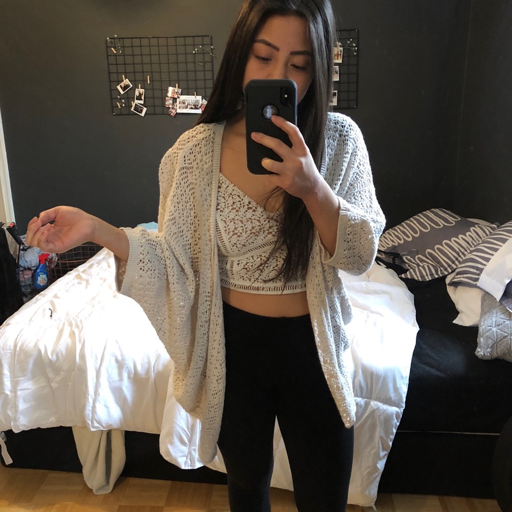 Crochet knit cardigan!