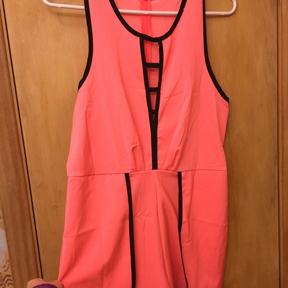 Coral/pink romper