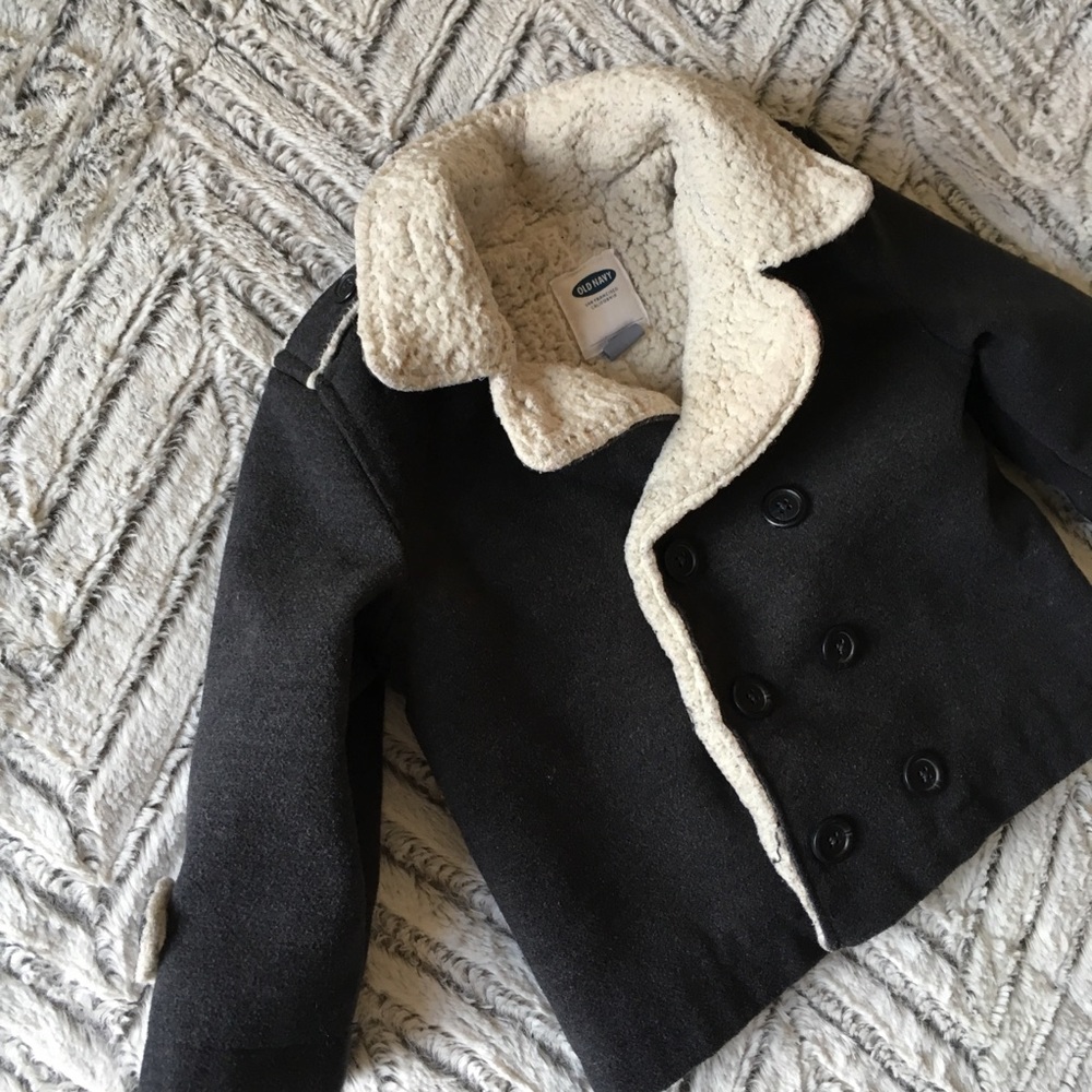 12-18 mo Old Navy Gray Pea Coat - Picture 2 of 6