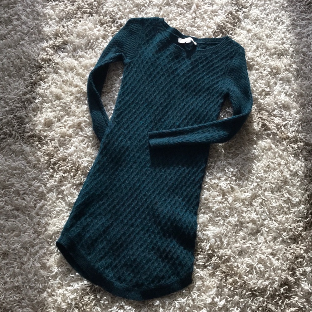Beautiful dark green loft sweater tunic/dress